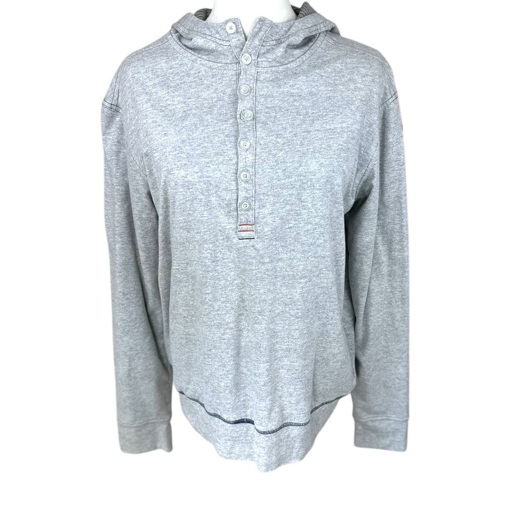 carbon2colbot mens size medium Hoodie‎ Henley cotton lining stretch sweatshirt